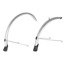 Крылья, переднее и заднее, HC-818 для колес 24", пластик, серебристые - фото