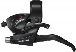 Переключатель комбинированный Shimano Tourney EF41, лев, 3ск, тр. 1800мм, черный - фото