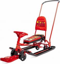 Снегокат НИКА Тимка спорт 6 ТС6/GR, с граффити на красном - фото