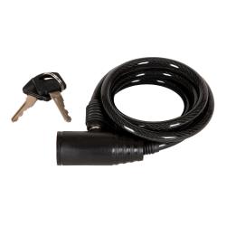 Замок-трос стальной, диам.8х150сm, с ключом - фото