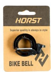 Звонок велосипедный Horst, D=35мм, на руль 22,2мм, алюминий/пластик, черный, 00-170705 - фото