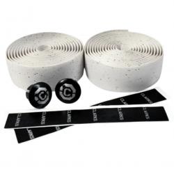Лента на руль Clark`s CHBT, корковая + крепеж + заглушки, толщина 3мм, белая, 3-122 - фото