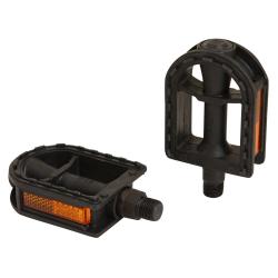 Педали STG  FP-619, ось 9/16", пластик, черные - фото