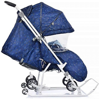 Коляска комбинированная НИКА Наши детки 3-1К, скандинавский синий, НДТ3-1К/СС - фото