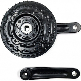 Шатуны Prowheel TA-CQ02, 28/38/48T, 170 мм, черный - фото