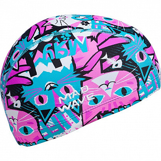 Шапочка юниорская текстильная Mad Wave Kitten - фото