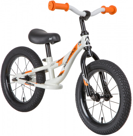 Novatrack BREEZE 14" (2020) (Беговел NOVATRACK 14" BREEZE белый, сталь, цветной спицованный обод, камера, покрышка)