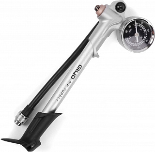 Насос для амортизационной вилки GIYO GS-02D, с манометром, алюминиевый, до 21бар/300psi, складной шланг, 6-190025 - фото