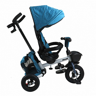 Велосипед трехколесный Maxiscoo Shark (2023) с мягким сиденьем и капюшоном - фото