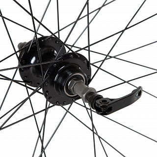 Колесо 26" заднее(без резины), двустенный пистонированный алюм.обод 32 отв. - фото