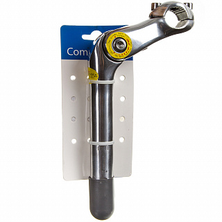 Вынос STG RA-038 80 мм, под руль 25.4 мм, серебристый, регулир по высоте, с штырем - фото