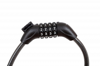 Замок, трос спиральный, кодовый диам.10х120см - фото